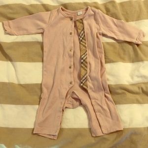Burberry baby girl footless one piece